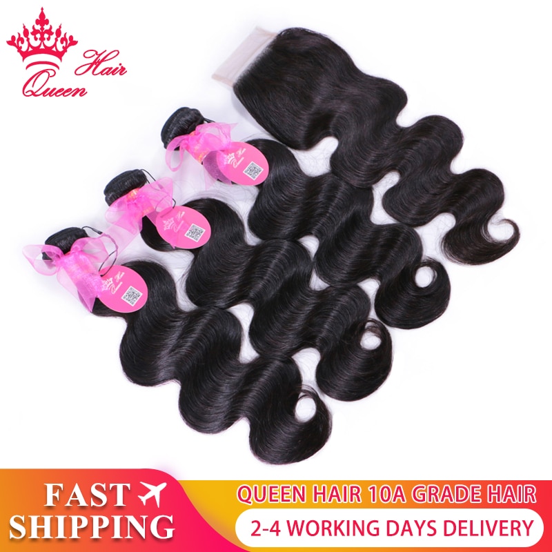 Queen Hair Body Wave Bundles With Real HD Invisib..